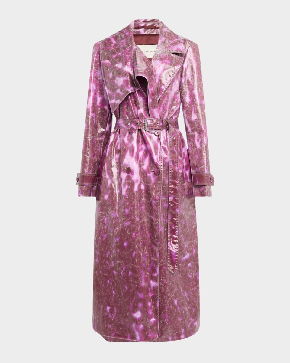 Ronaldi Belted Coated Cotton Trench Coat